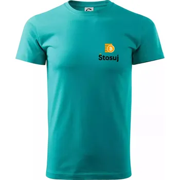 Štosuj - Logo na prso + záda - Klasické pánské triko vyšší gramáže - 3XL ( Emerald )