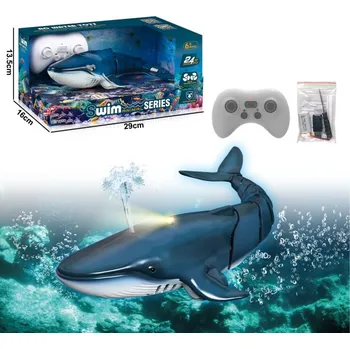 RC model ostatní R/C Velryba s vodní fontánou - modrá