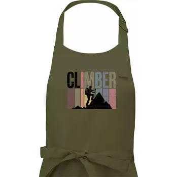 Kuchyňská zástěra Climber - pruhy barevné - Dámská zástěra na vaření - Univerzální velikost ( Khaki )