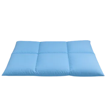 přikrývka Lina Peřina duchna kazetová 140x220 cm modrá Obsah prachového peří: 50% prachového peří, zbytek obsahuje kvalitní husí drané peří