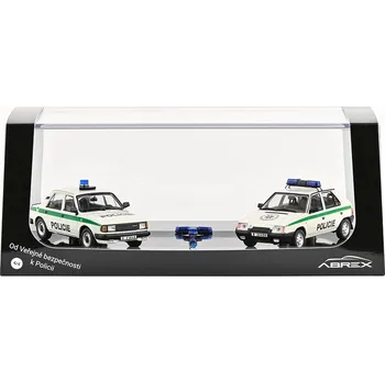 autíčko Škoda 120L + Škoda Favorit 136L 1:43 - Od Veřejné Bezpečnosti K Policii 4/4 Škoda 120L 1984 a Škoda Favorit 136L 1988 - kovový model auta