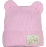 ESITO Zimní žebrovaná čepice s oušky Color Pink Velikost: 36