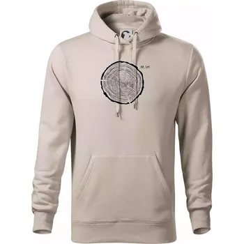 Pánská mikina Letokruhy - 60 - Mikina pánská Cape s kapucí - 5XL ( Ledově šedá )