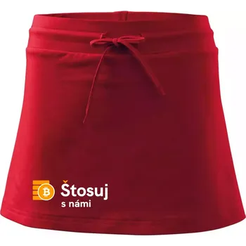 Dámská sukně Štosuj s námi - logo velké - Sportovní sukně - two in one - M ( Červená )