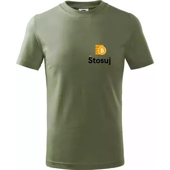 Chlapecké oblečení Štosuj - Logo jen na prsu - Tričko dětské bavlněné - 158 cm/12 let ( Khaki )