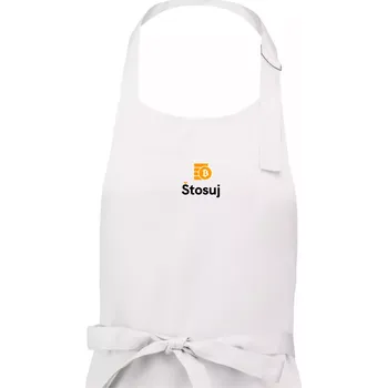 Kuchyňská zástěra Stosuj - logo čtvercové - Dámská zástěra na vaření - Univerzální velikost ( Bílá )