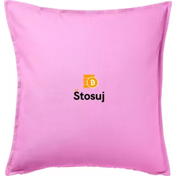 Polštář Stosuj - logo čtvercové - Polštář 50x50 - 50x50 - Pouze potah ( Růžová )