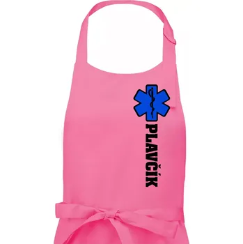 Kuchyňská zástěra Hvězda života - Plavčík - Pánská zástěra na vaření - Univerzální velikost ( Růžová )