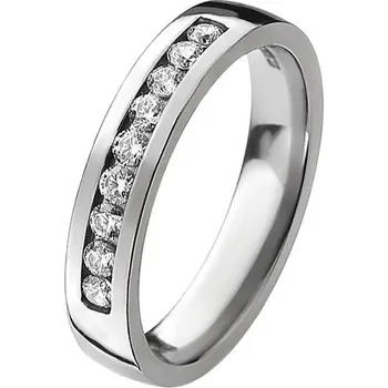 Prsten SWEPOL Dámský titanový snubní prsten se zirkony - velikost 49 - T830-4D-49