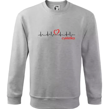 Moje srdce bije pro cyklistiku - Mikina Essential dětská - 146 cm/10 let ( Světlešedý Melír )