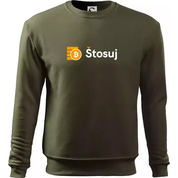 Chlapecké tričko Štosuj - Logo na prsou - Mikina Essential dětská - 146 cm/10 let ( Military )