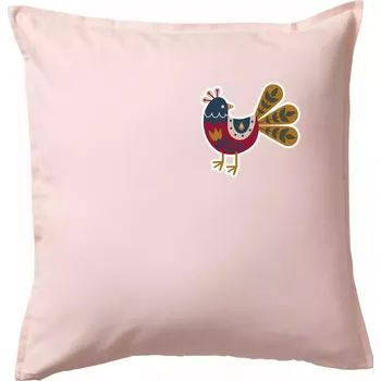 Polštář Folklor na prsu slepice - Polštář 50x50 - 50x50 - Pouze potah ( Světle růžová )