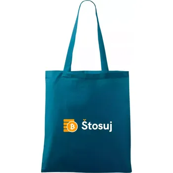 Nákupní taška Štosuj - Logo na prsou - Taška bavlněná - 42 x 38 cm ( Petrolejová )