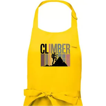 Kuchyňská zástěra Climber - pruhy barevné - Pánská zástěra na vaření - Univerzální velikost ( Žlutá )