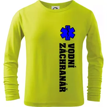 Chlapecké tričko Rescue - Vodní záchranář - Triko dětské Long Sleeve - 122 cm/6 let ( Limetková )