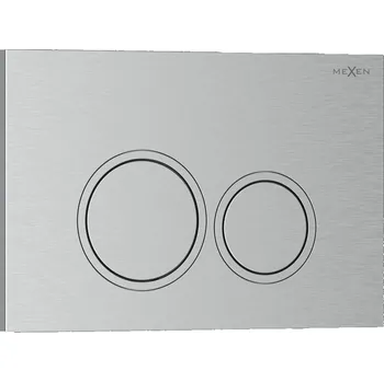 Splachovací tlačítko Mexen Tex 01 splachovací tlačítko, kartáčovaný nikl - 6101-10 Splachovací tlačítka