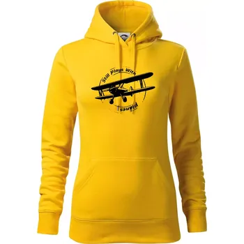 Dámská mikina Still Plays With Planes - Mikina dámská Cape s kapucí - XL ( Žlutá )