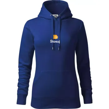 Dámská mikina Stosuj - logo čtvercové - Mikina dámská Cape s kapucí - S ( Královská modrá )