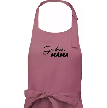 Kuchyňská zástěra Jaká máma - taková dcera psací - Dámská zástěra na vaření - Univerzální velikost ( Starorůžová )