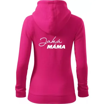 Dámská mikina Jaká máma - taková dcera psací - Dámská mikina trendy zipper s kapucí - XS ( Purpurová )