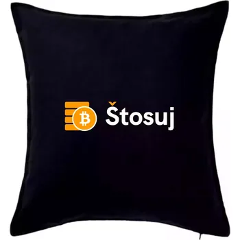 Polštář Štosuj - Logo na prsou - Polštář 50x50 - 50x50 - Pouze potah ( Černá )
