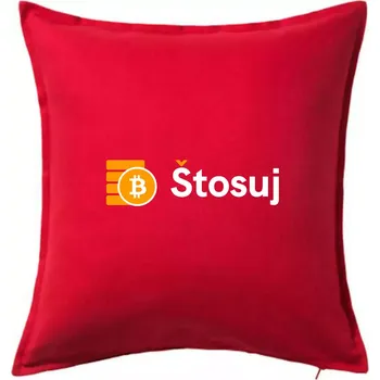 Polštář Štosuj - Logo na prsou - Polštář 50x50 - 50x50 - Pouze potah ( Červená )