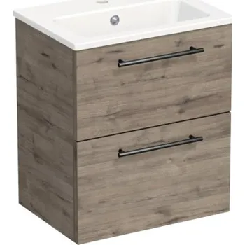 Koupelnový nábytek Koupelnová skříňka s umyvadlem Intedoor TRENTA 50 cm dub wellington TRE MINI 50 2Z B D370