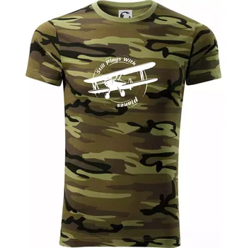 Still Plays With Planes - Army CAMOUFLAGE - S ( Zelený maskáč )