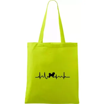 Havanský psík ekg - Taška bavlněná - 42 x 38 cm ( Limetková )