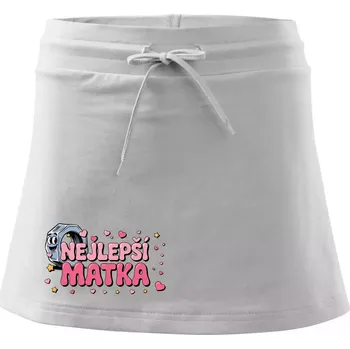Dámská sukně Nejlepší matka - Sportovní sukně - two in one - M ( Bílá )