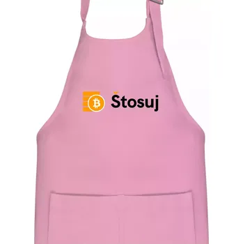 Kuchyňská zástěra Štosuj - Logo na prsou - Dětská zástěra na vaření - Univerzální velikost ( Růžová )