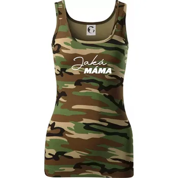 Jaká máma - taková dcera psací - Dámské Maskáčové tílko - 2XL ( Hnědý maskáč )