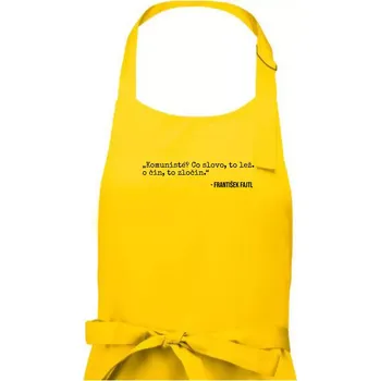 Kuchyňská zástěra Komunisté Co slovo, to lež. Co čin, to zločin - Dámská zástěra na vaření - Univerzální velikost ( Žlutá )