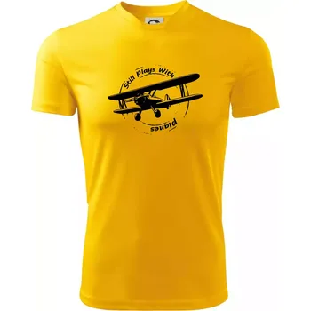 Pánské tričko Still Plays With Planes - Pánské triko Fantasy sportovní (dresovina) - M ( Žlutá )
