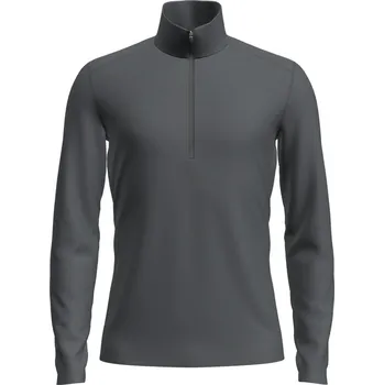 Pánské tričko Tričko s dlouhým rukávem a půl zipem pánské ICEBREAKER M 260 Tech LS Half Zip GRITSTONE HTHR-013 - XS