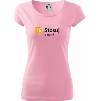 Štosuj s námi - logo velké - Dámské triko Pure - XL ( Růžová )