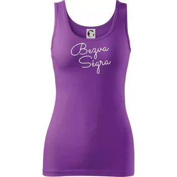 Dámské tričko Bezva ségra - nápis na prsou - Dámské tílko - XL ( Fialová )