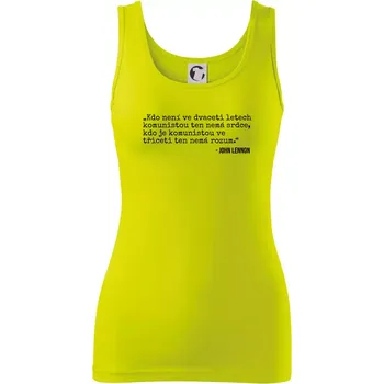 Dámské tričko Kdo není ve dvaceti letech komunistou.... - Dámské tílko - XS ( Limetková )