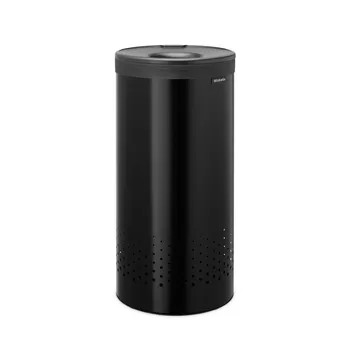 Koš na prádlo Brabantia Koš na prádlo - 35 L, matná černá/tmavě šedé víko