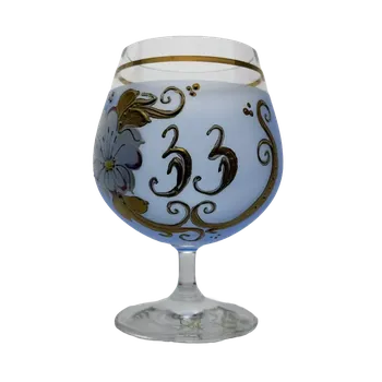 Sklenice Sklenka k výročí 33 let - modrá