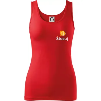 Dámské oblečení Štosuj - Logo jen na prsu - Dámské tílko - XL ( Červená )