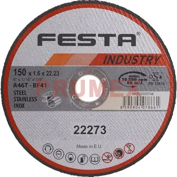Řezný kotouč Řezný kotouč na kov 150x1,6x22,2 rovný INDUSTRY, FESTA 22273