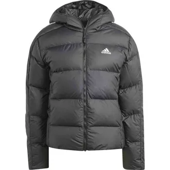Dámská bunda adidas ESSENTIALS 3-STRIPES MID DOWN HOODED XS Černá, Bílá