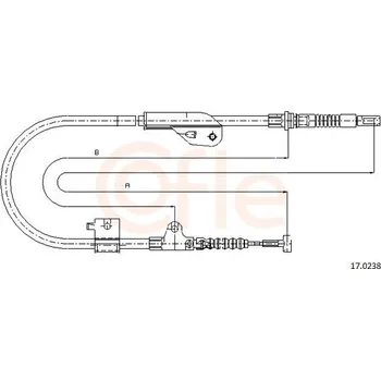 Lanko parkovací brzdy Lanovod parkovací brzdy COFLE 17.0238