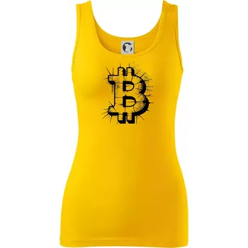 Dámské tričko Bitcoin kresba tužku - Dámské tílko - XS ( Žlutá )