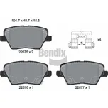 Sada brzdových destiček, kotoučová brzda BENDIX Braking BPD2345