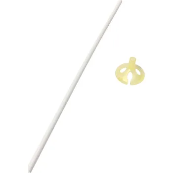 Party dekorace Tyčka papírová 31cm set s kloboučkem pro nafukovací balónky EKO | 600994