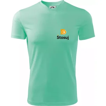 Pánské tričko Štosuj - Logo jen na prsu - Pánské triko Fantasy sportovní (dresovina) - S ( Mátová )