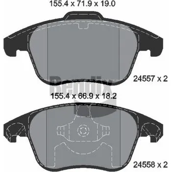 Brzdová destička Sada brzdových destiček, kotoučová brzda BENDIX Braking BPD1361