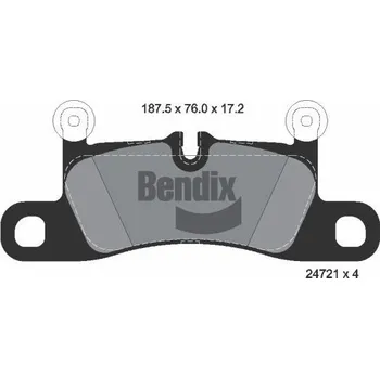 Brzdová destička Sada brzdových destiček, kotoučová brzda BENDIX Braking BPD1279